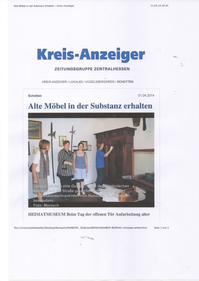 Kreis-Anzeiger Schotten April 2014