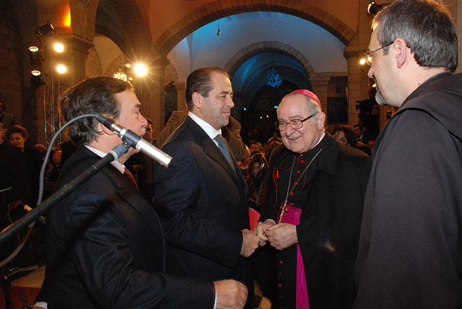 Antonio Di Pietro alla messa di Natale a Betlemme