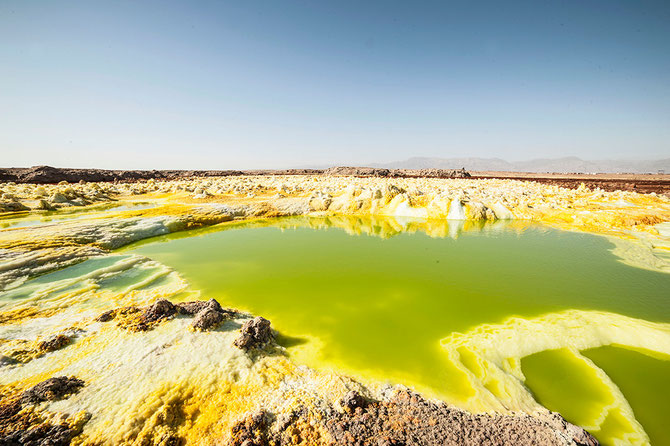 Dallol, laghi di potassio, magnesio e zolfo