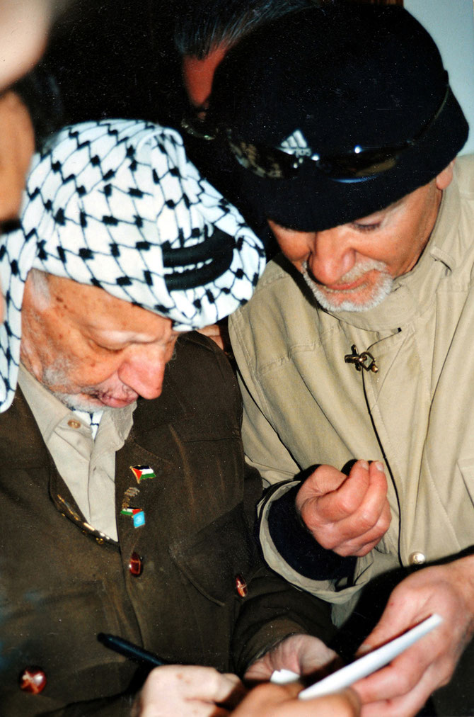 Con Arafat (Ramallah, Palestina 2003)