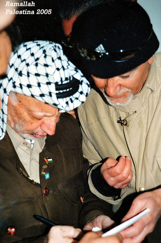 A Ramallah con Arafat (dicembre 2005)