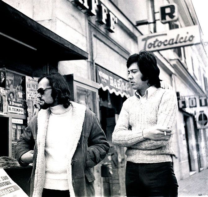 Roberto Fiorucci al bar Italia
