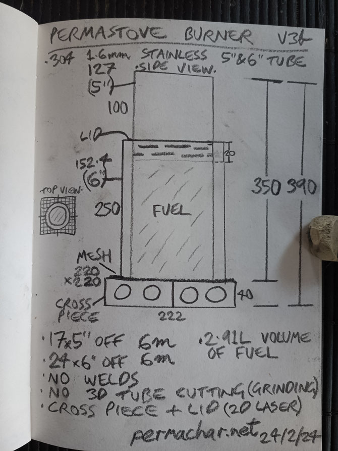 An update to the Permastove Burner V2.  I'm going to try building a couple of these and use with the UPS