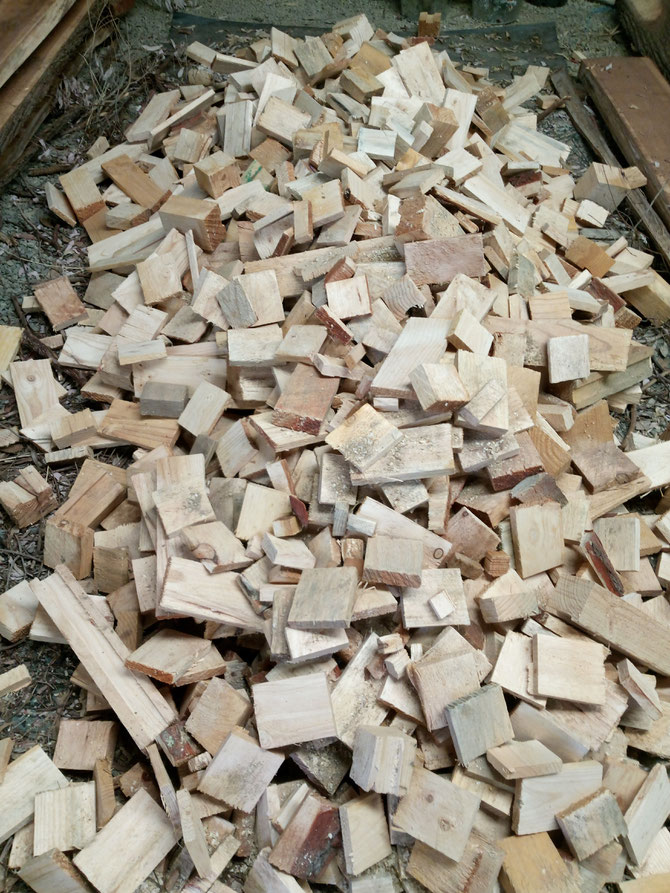 Tailings from a local sawmill - perfect for biochar feedstock