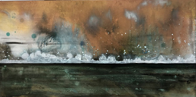 "rêves à demi-oubliés" - 80 X 40 X 2 cm