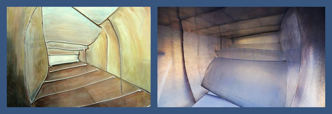 "Fiat Lux" peinture 81X60 et "Lux fit" photo de Laurent SAURET