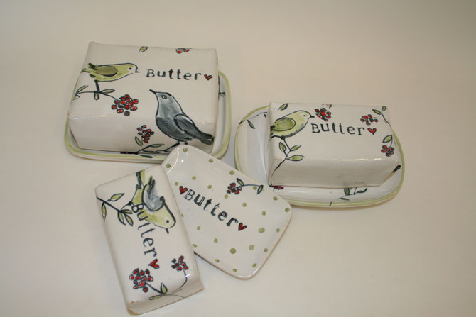 "Alle Vögel sind schon da" Butterdose klein 28€ gross 38€ 