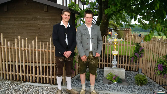 Thomas Söll (Vorstand Burschenverein) und Florian Maschberger