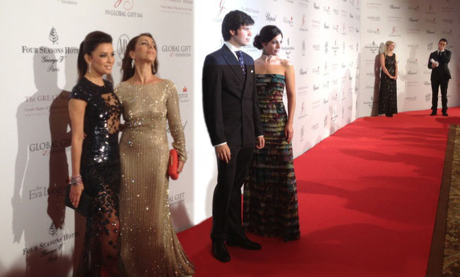 Eva Longoria with Paco Montalvo at the Global Gift Gala of Eva Longoria in Paris  