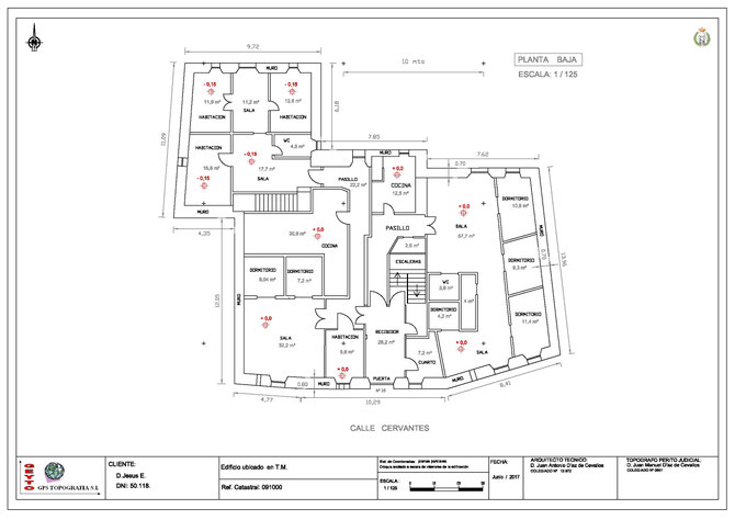 Levantamiento topográfico de interior edificio en Atienza (Guadalajara)