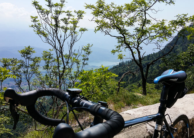 Blick auf den Kalterer See von ca 1.100 m Höhe