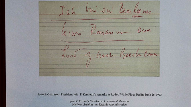 Worte, die Geschichte schrieben "Ich bin ein Berliner"