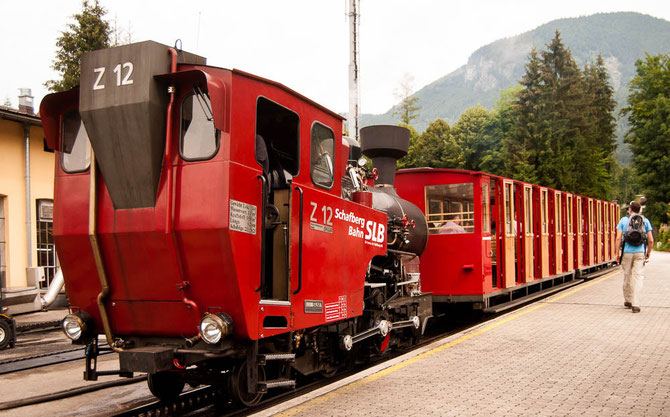 Start mit der Schafbergbahn in St. Wolfgang