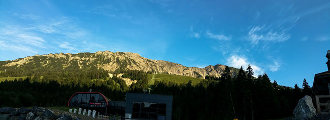 Abendstimmung. Bei Oberjoch. Blick auf den Iseler 1.876 m