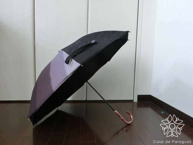 (※こちらの日傘は、ラワン木の持ち手、絹素材のロング日傘(日傘専用品)です)