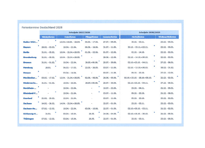 Kalender 2028/2029