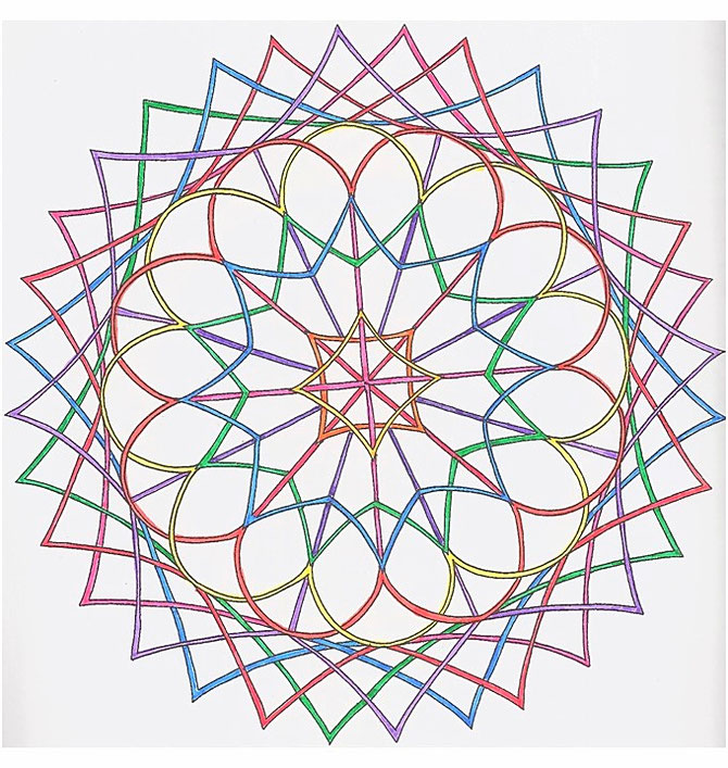 Quelle: Die schönsten Mandalas zum Ausmalen (Sascha Wuillemet, Andrea-Anna Cavelius), 1998 Weltbild Verlag GmbH