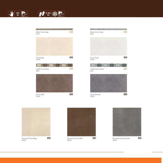 orion beige- grigio-caffè-antracite 25x45