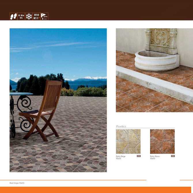 portici beige-rosso 30x30
