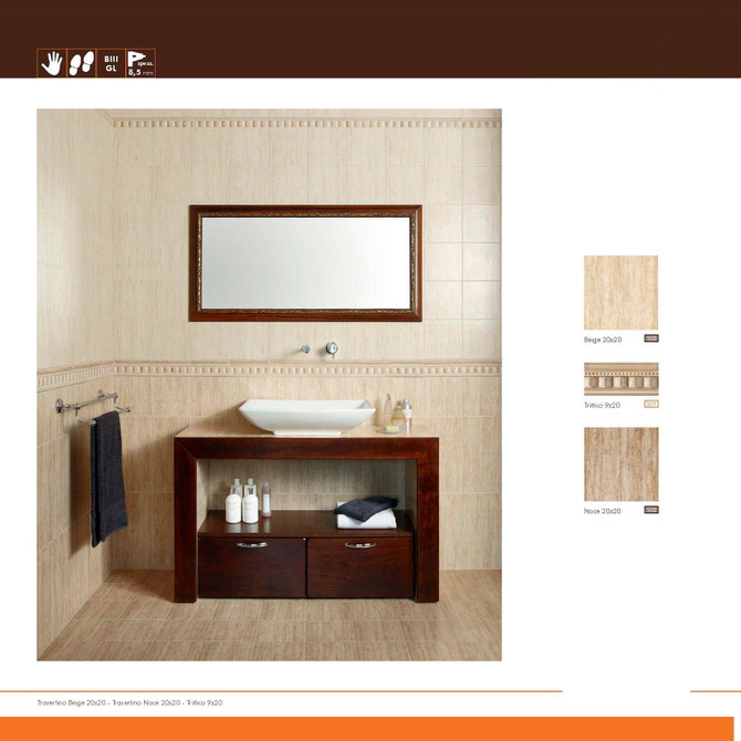 travertino beige- noce
