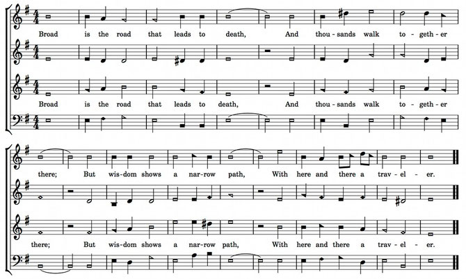 Sacred Harp notation – Wikipedia public domain