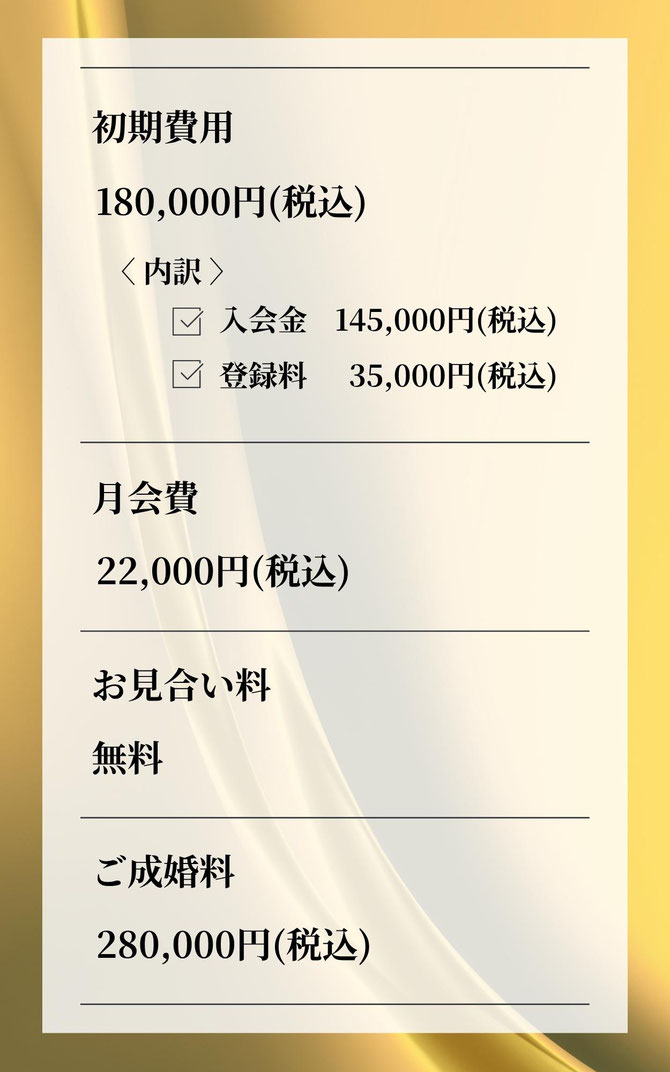 福岡天神で人気の結婚相談所MASHIROの料金プラン プレミアムプラン 詳細