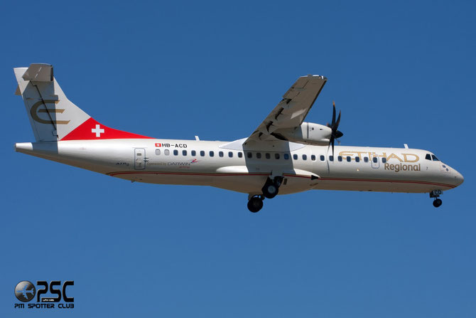 HB-ACD ATR72-212A 668 Darwin Airline 08jul14 opf Etihad Regional