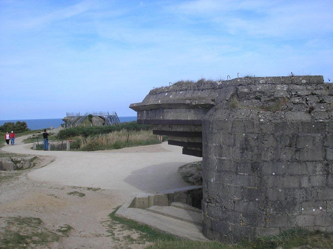 La défense allemande à la pointe du Hoc