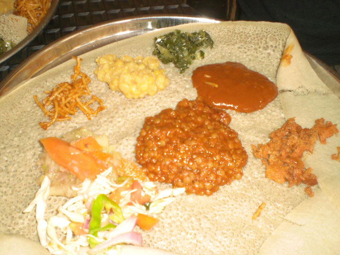 Injera, Äthiopisches Nationalgericht