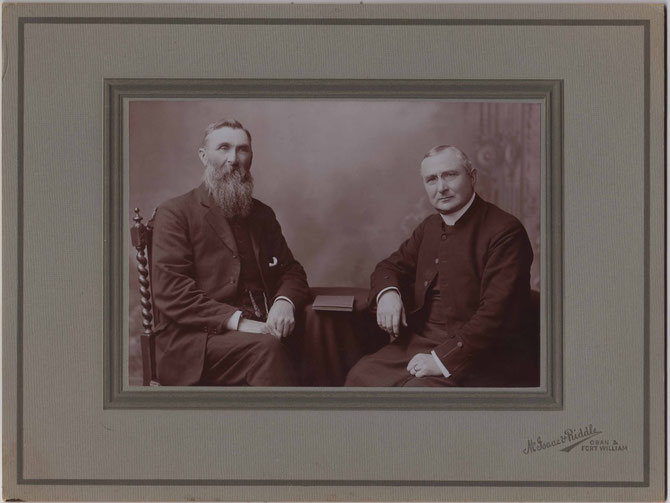 William Alexander Smith, 1857-1921, (left) and Charles Pressley Smith, 1862-1930, sons of Farquhar Smith & Elizabeth Chalmers Cardno (photo supplied by Leigh Barrett, email to Peter Symon, 2020)