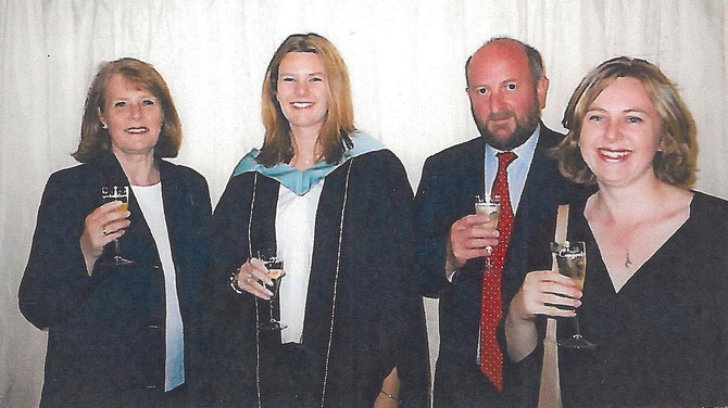 Alison, Beth, Iain and Rachel Swanney,at Beth's graduation 