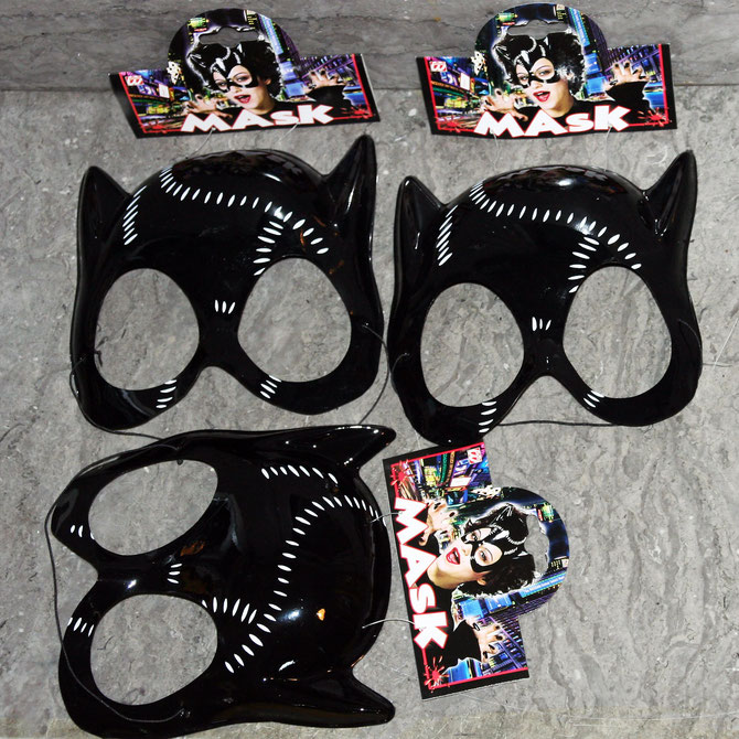 Batman Returns: Catwoman masks, made of plastic. From Italy.