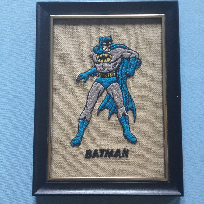 Batman needlepoint framed picture, from 1966.