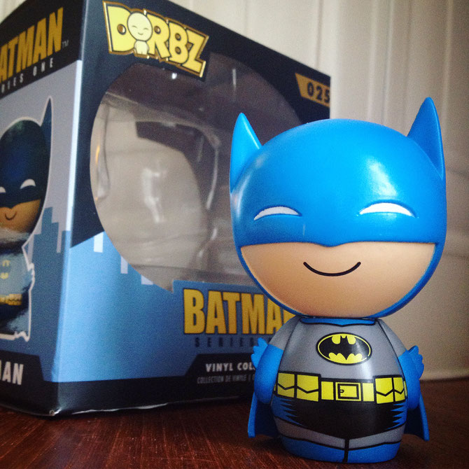 Batman Dorbz vinyl figure, blue variant.