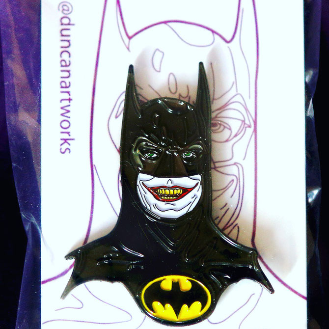 Batsy enamel pin by Duncan Artworks. Limited editon of 100 pins (sold out).