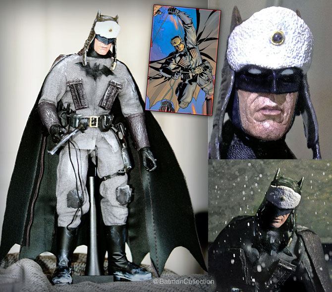 Batmankoff a.k.a. Red Son Batman (from the Red Son Superman story). A custom 1:6 figure. Head sculpt by Numo's workshop. Painted by me.
