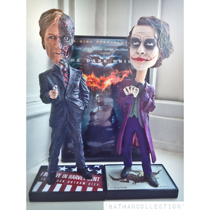 The Dark Knight: Two-Face & Joker Head Knockers, by NECA 2008