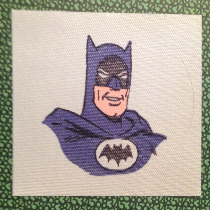 Batman fabric sticker, 1966.