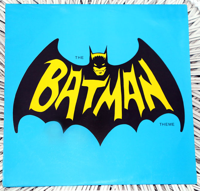The Batman Theme (by Neal Hefti), performed by The Batgirls & The People. Vinyl maxi single from Belgium, 1989.