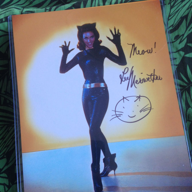 Lee Meriwether as the Catwoman, signed photo.