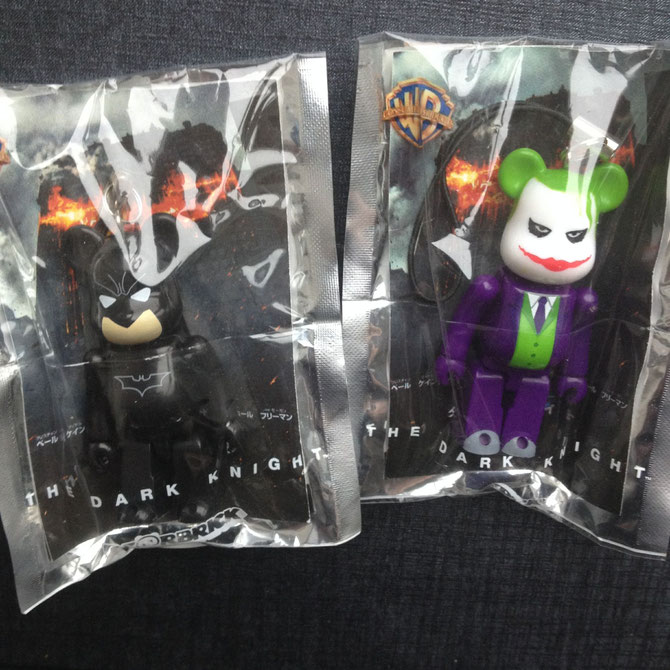 Japanese Batman & Joker Be@rbrick Keychains - Promo items for a Japanese Pepsi variant called NEX. From 2008.