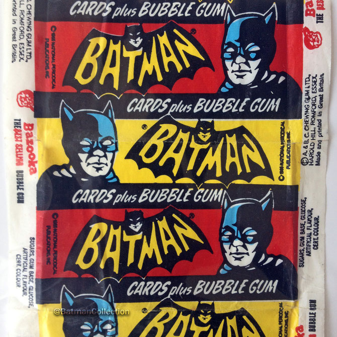 Batman Bubble Gum & Trading Cards wax paper from 1966. A & BC (UK)
