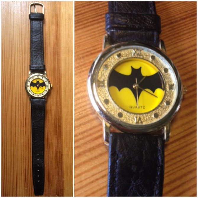 Vintage Batman watch, year of production and brand unknown.