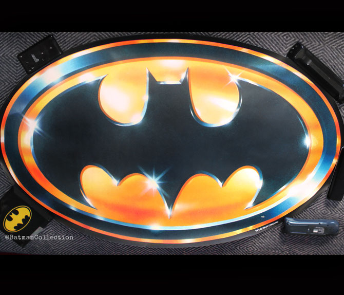 Oval Batman logo / symbol promotional poster, from a music store. 1989.