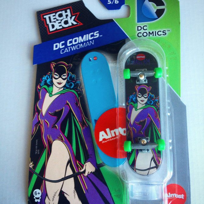 Catwoman Tech Deck miniature skateboard.