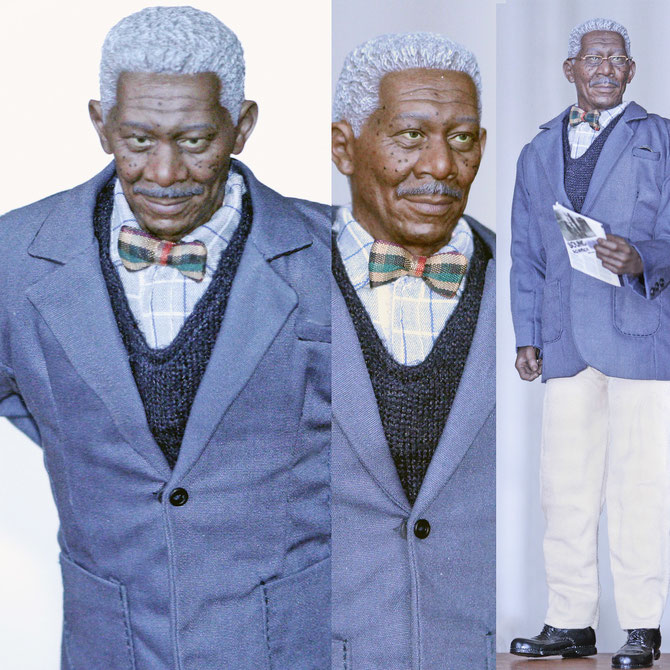 The Weapons Adviser (Lucius Fox), scale 1:6 figure by Virtual Toys. With a custom shirt & sweater,
