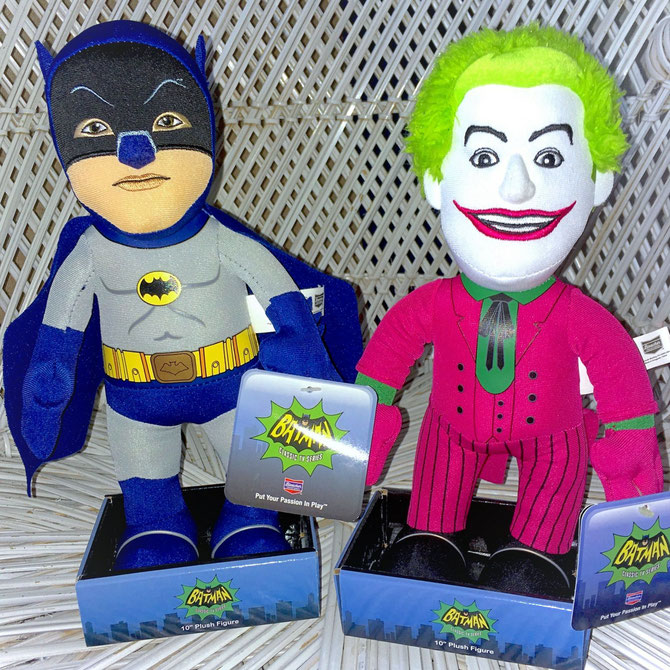 Batman and Joker Bleacher Creatures plush dolls. Batman The Classic TV Series.