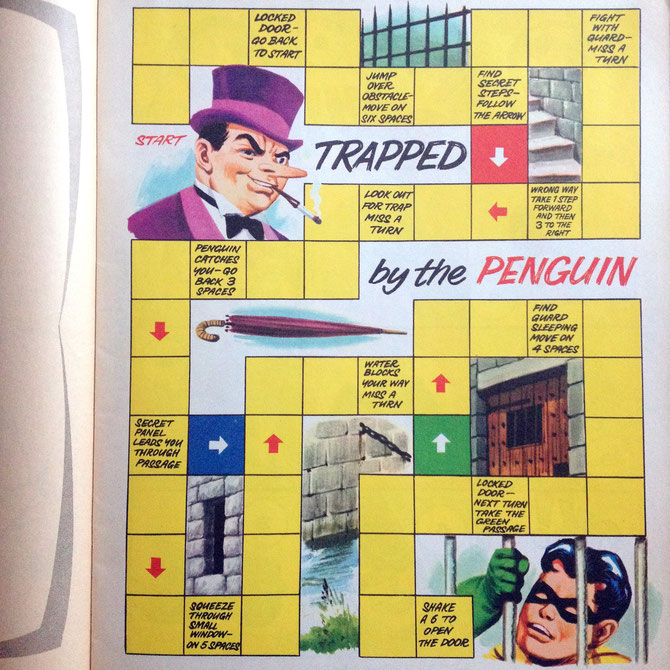 Trapped by the Penguin, Game Board from the Batman: Giant Games Book 1966.