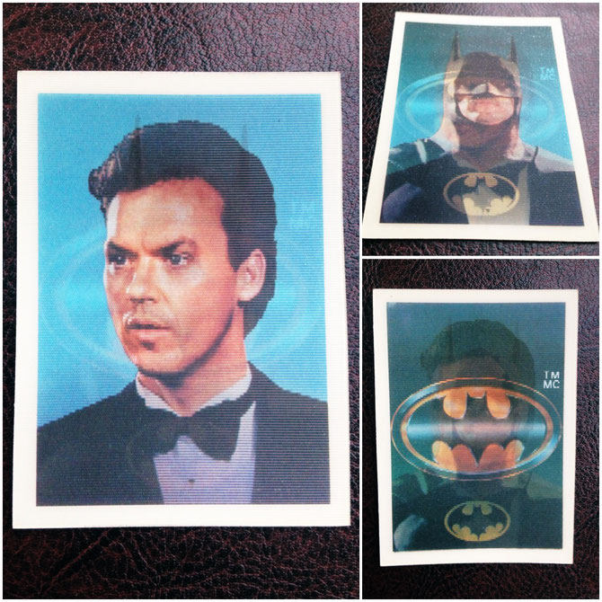 Batman 3-way "action" lenticular card, from Canada 1989.