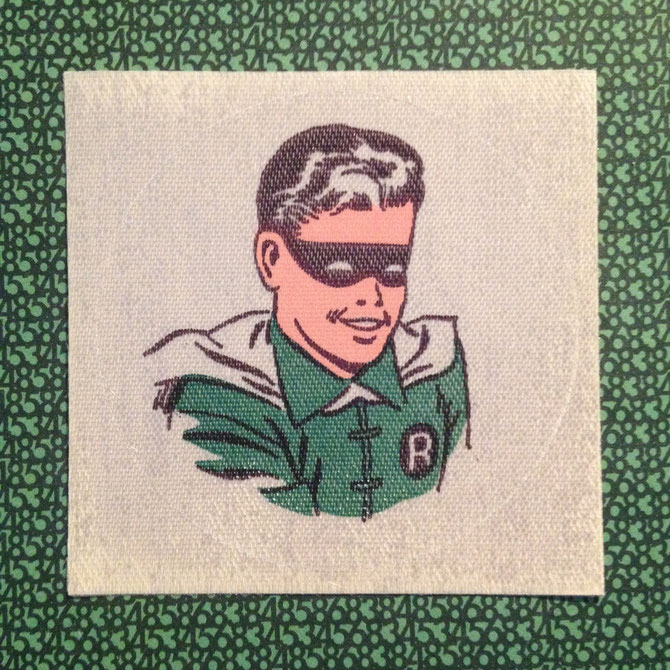 Robin fabric sticker, 1966.